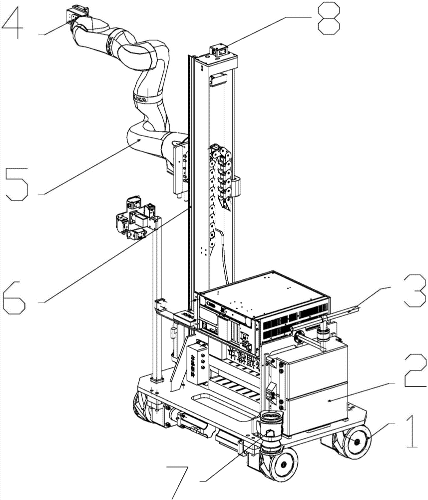 Line drawing robot for architectural decoration and finishing