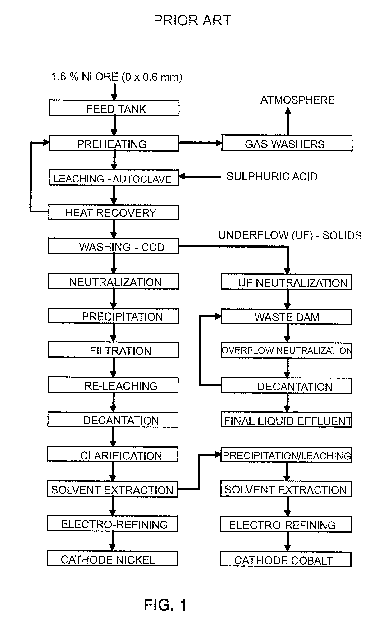 Liquid and solid effluent treatment process