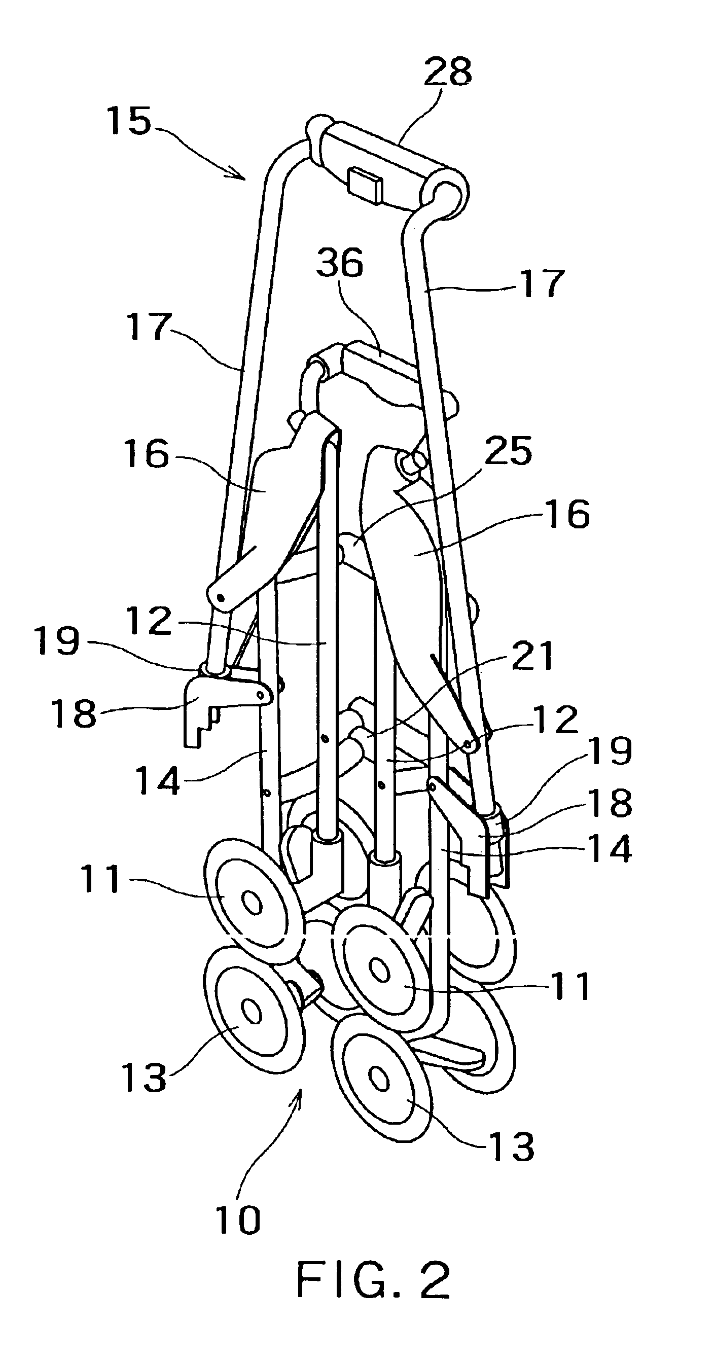Stroller with a reclining mechanism