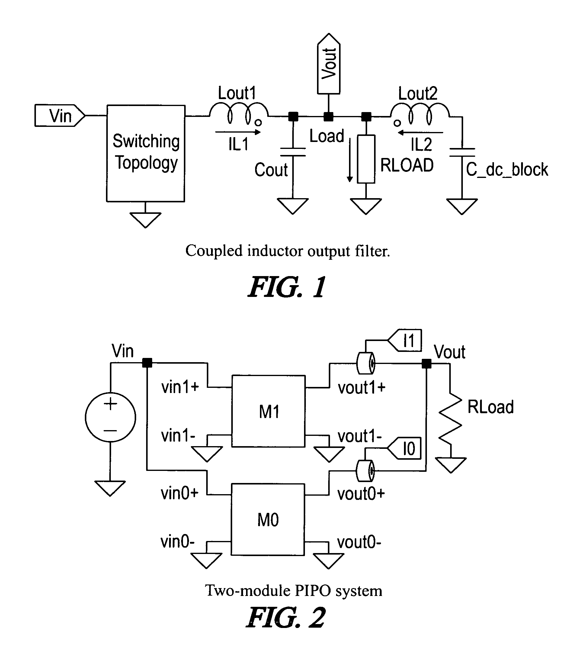 Coupled inductor output filter