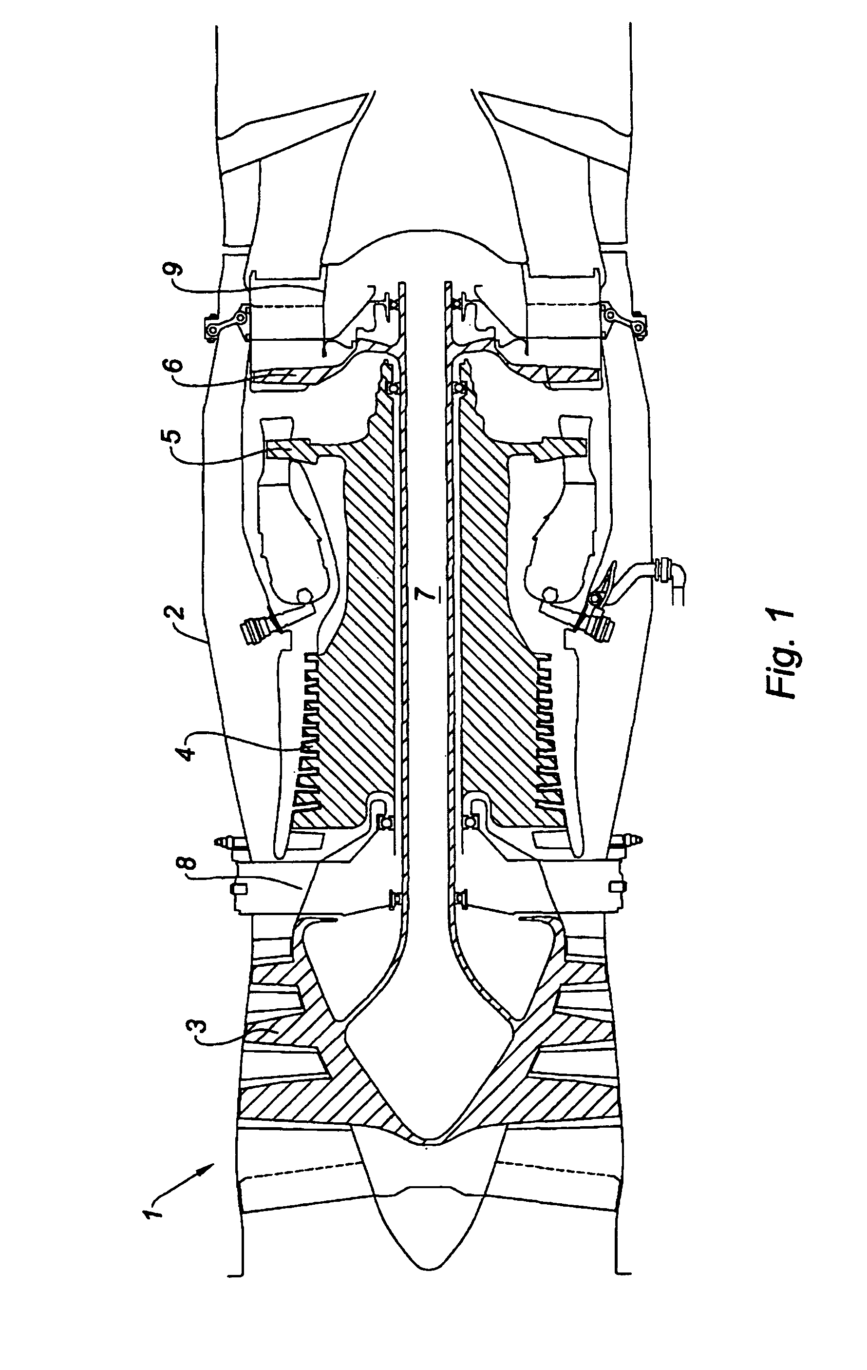 Structural turbine engine casing
