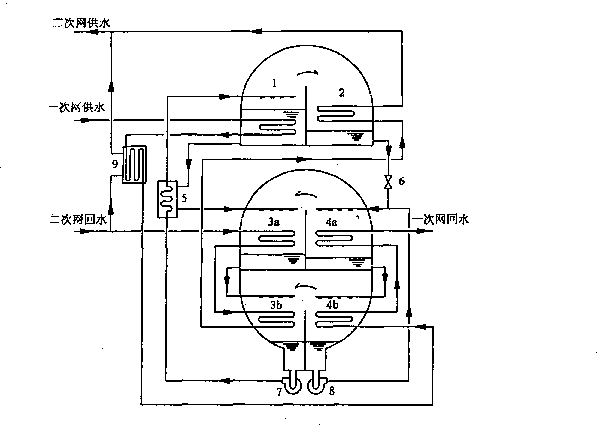 Integral type absorption type heat exchange machine unit