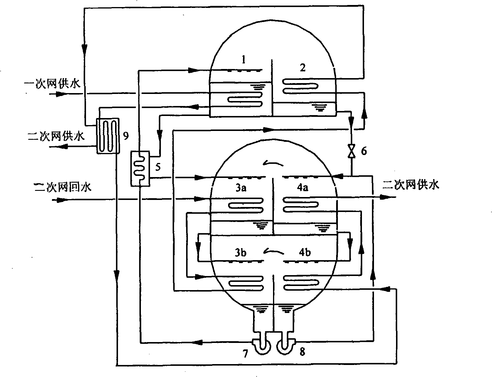 Integral type absorption type heat exchange machine unit