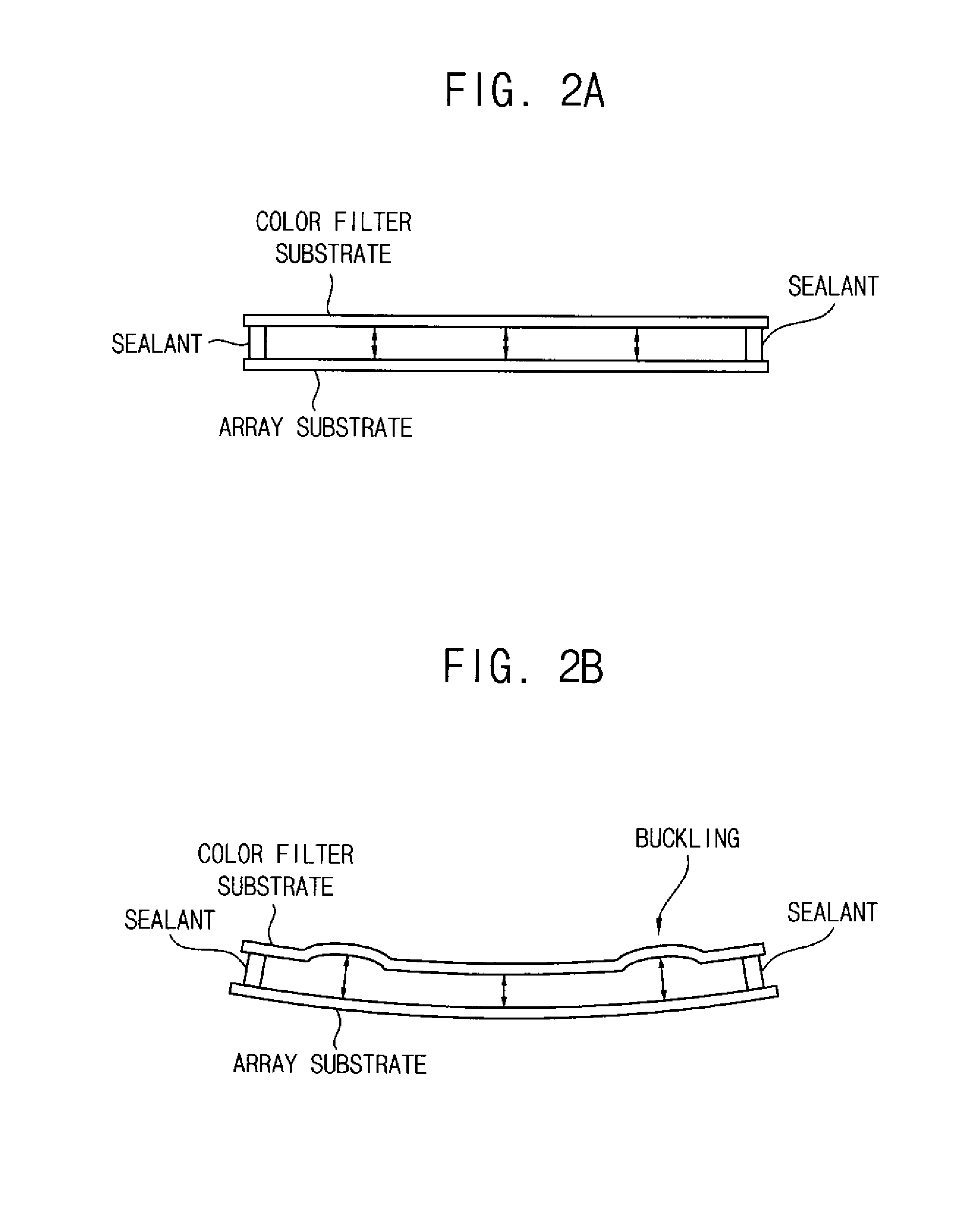 Curved liquid crystal display panel and curved display device having the same