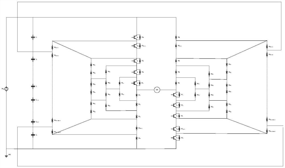 Diode clamping multi-level topology of switched reluctance motor and control method of diode clamping multi-level topology