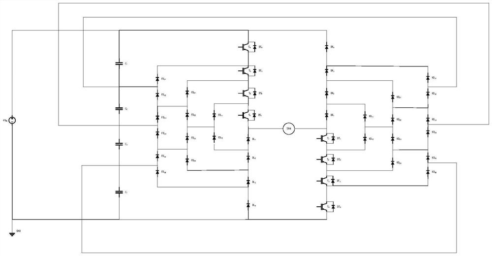 Diode clamping multi-level topology of switched reluctance motor and control method of diode clamping multi-level topology