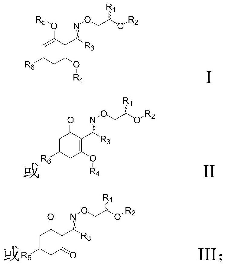 Cyclohexadiene oxime ether compound and application thereof