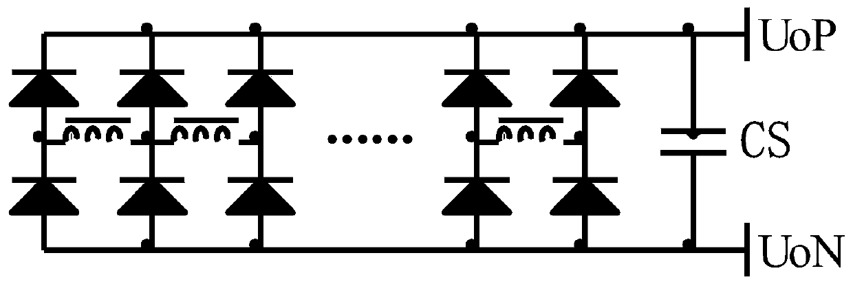 Parallel rectification topological structure and LLC resonant circuit