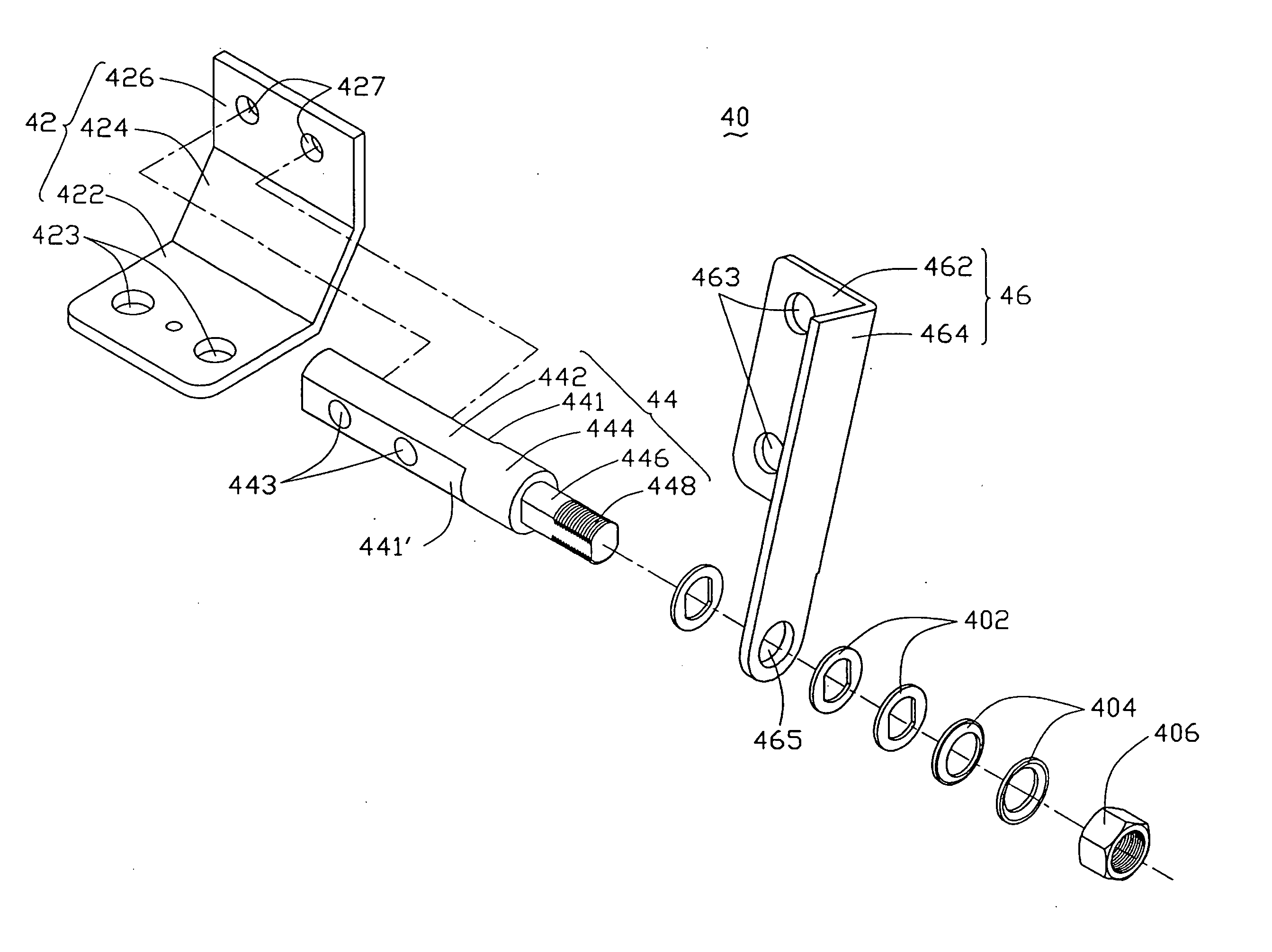 Hinge assembly for media player