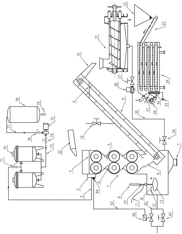 Spline roller type huperzine-A leaching device with feeder and dryer