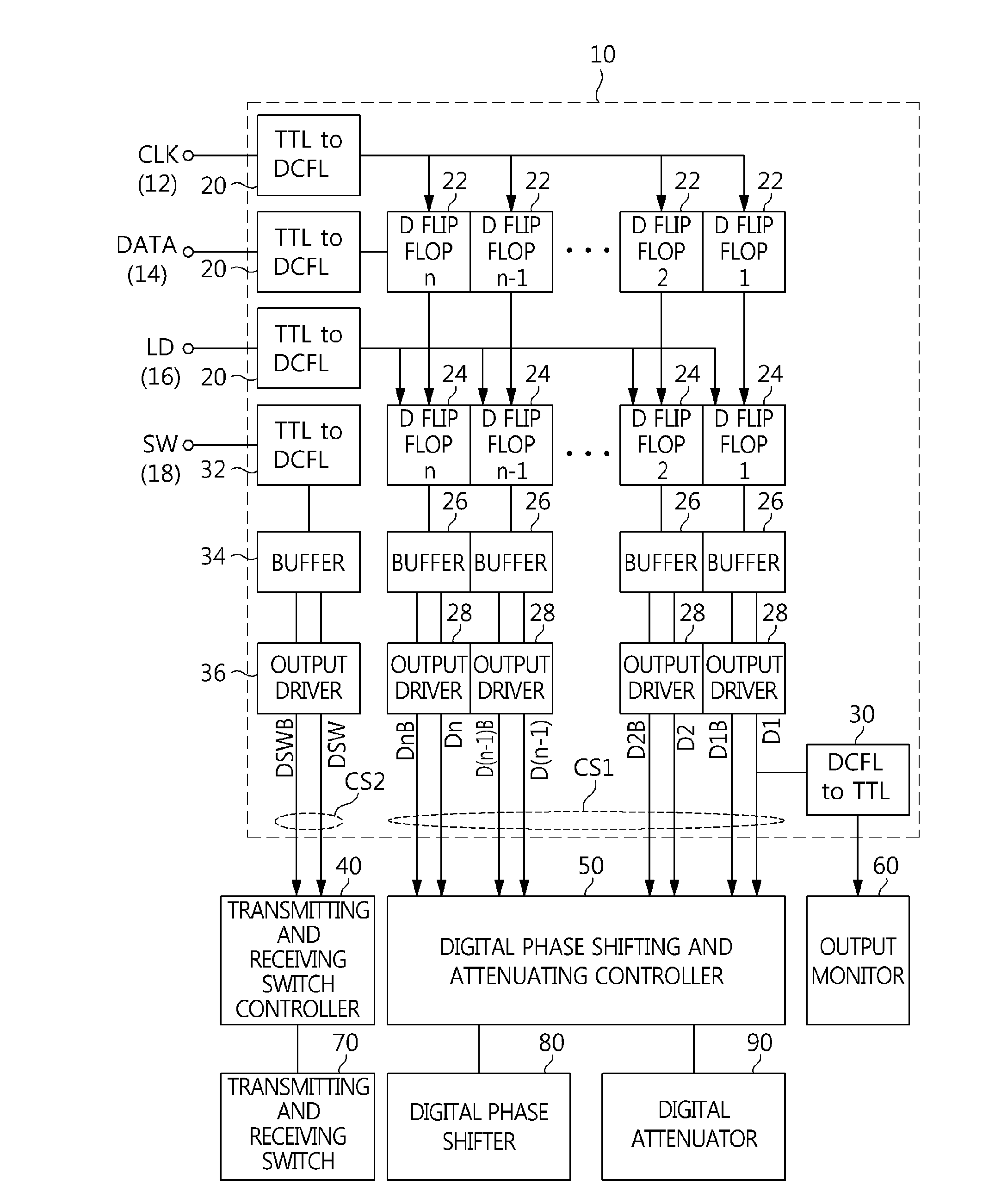 DIGITAL SERIAL-TO-PARALLEL CONVERTER AND GaAs MMIC USING THE SAME