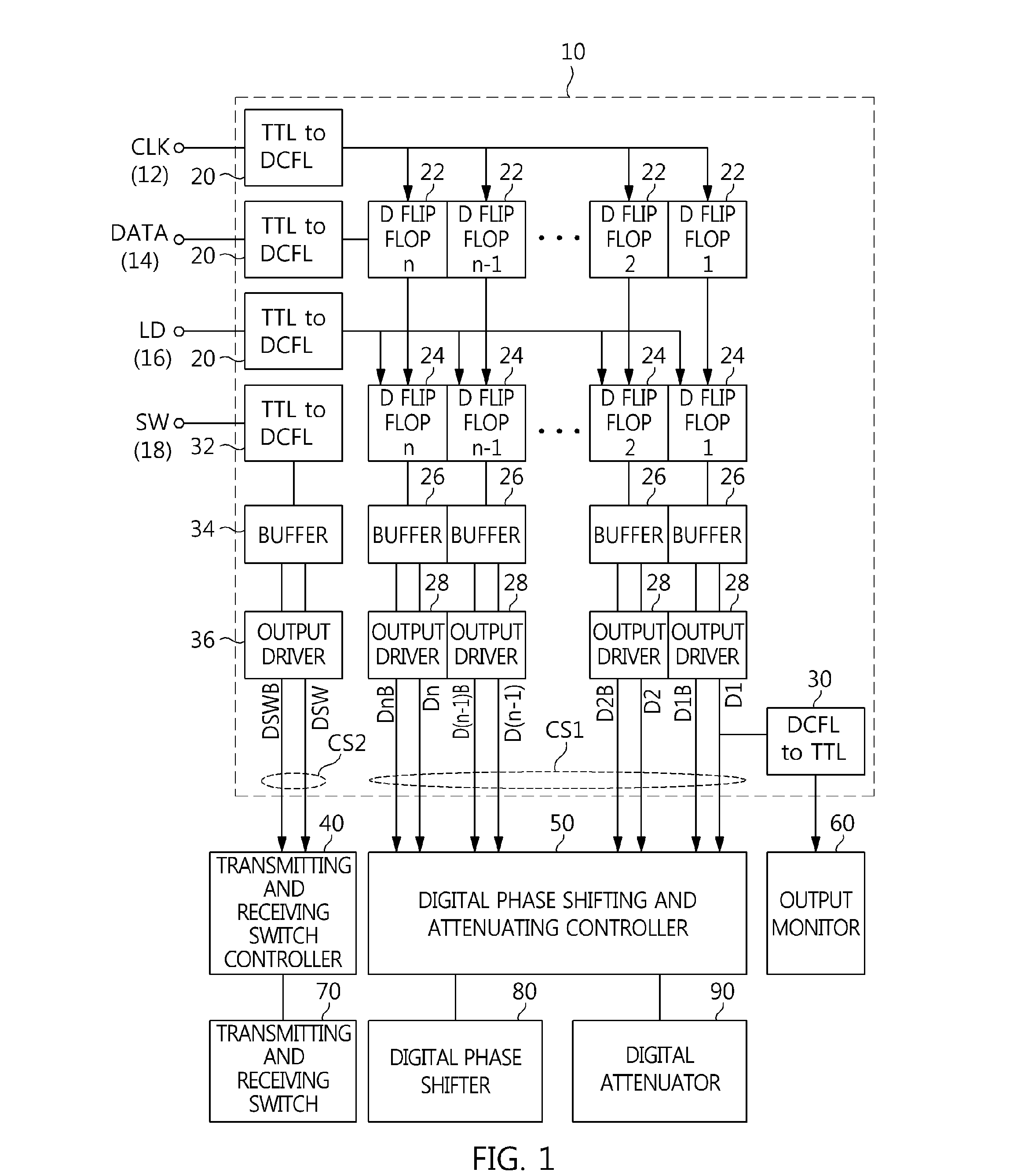 DIGITAL SERIAL-TO-PARALLEL CONVERTER AND GaAs MMIC USING THE SAME