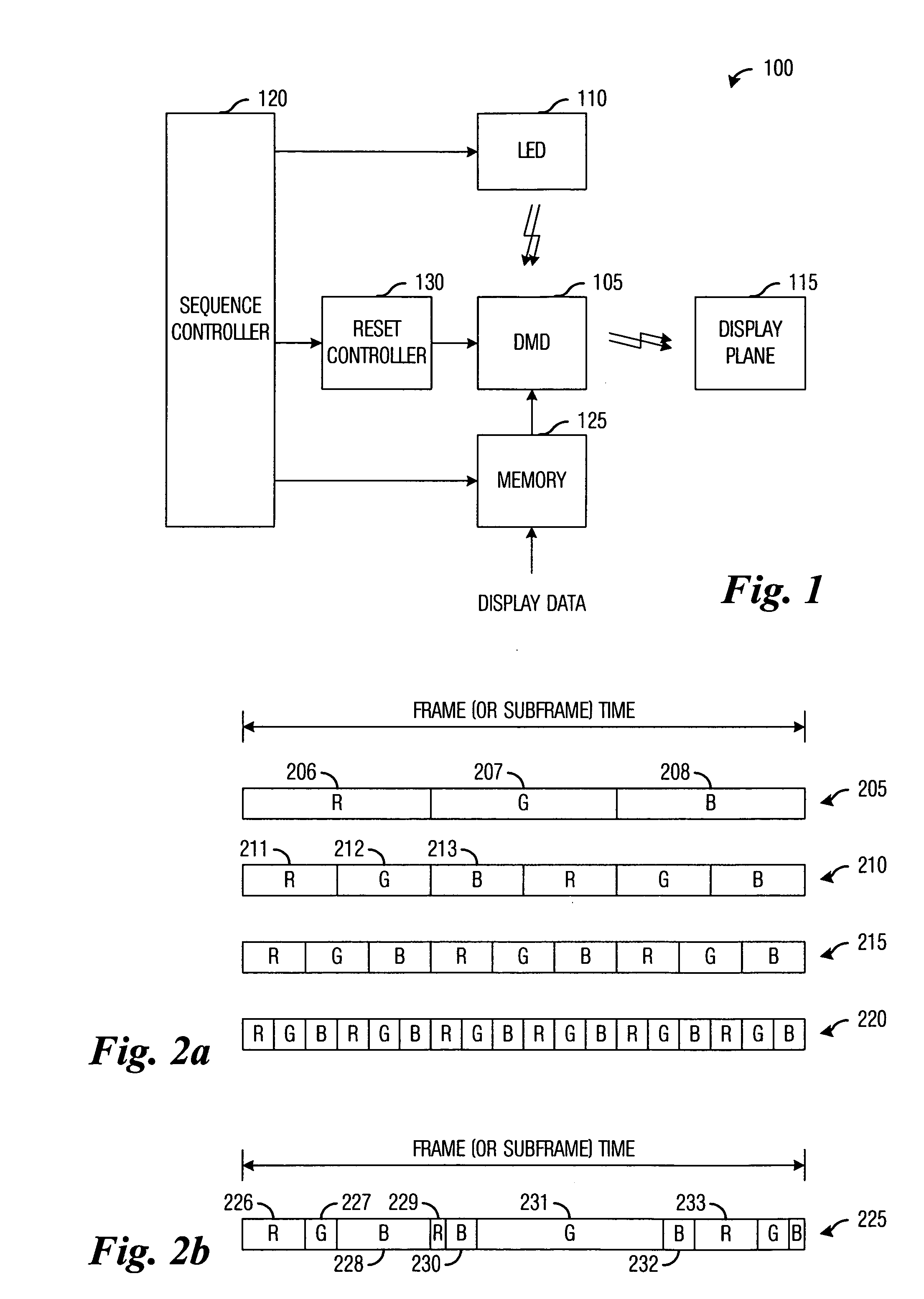 Sequence design in a display system