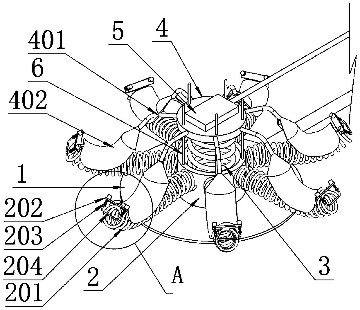 Buckling and placing tool for steel ball heat treatment applied to bearing assembly