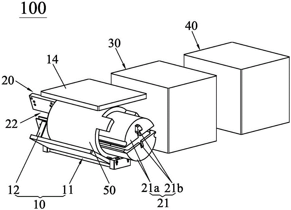Auxiliary unloading device for circular wound needle, cable core winding equipment and cable core forming method