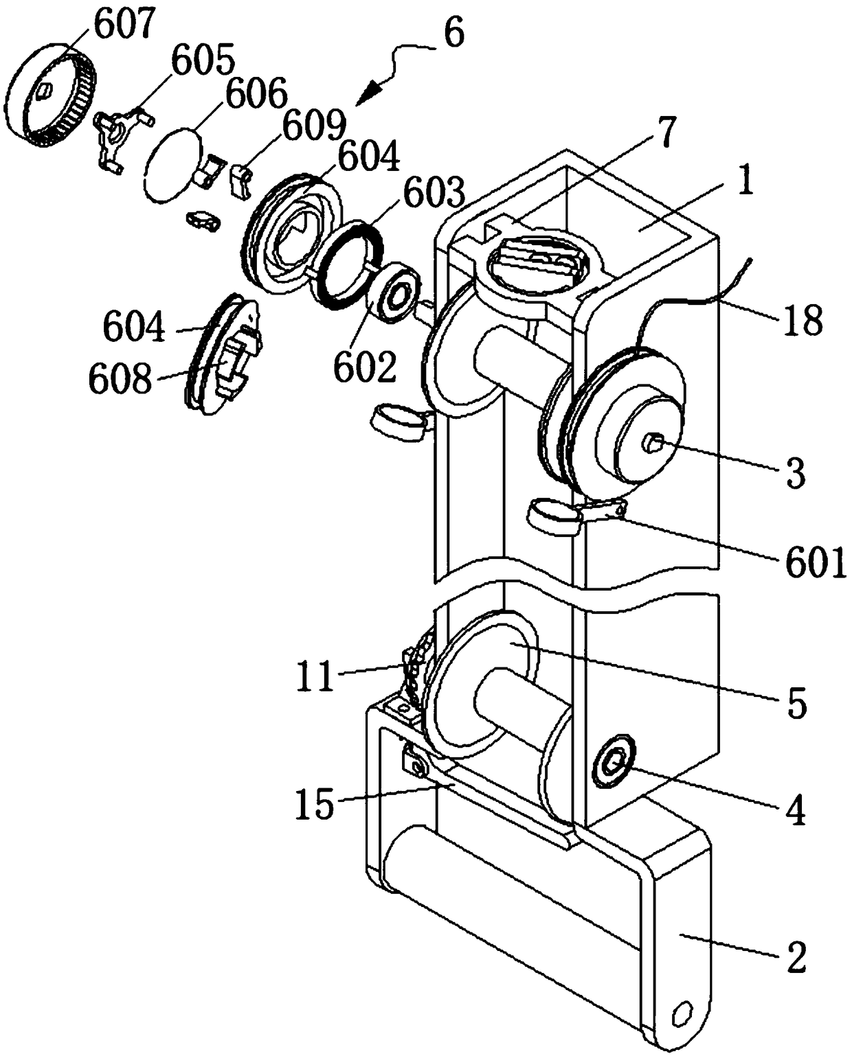 Labor-saving and convenient wire takeup device