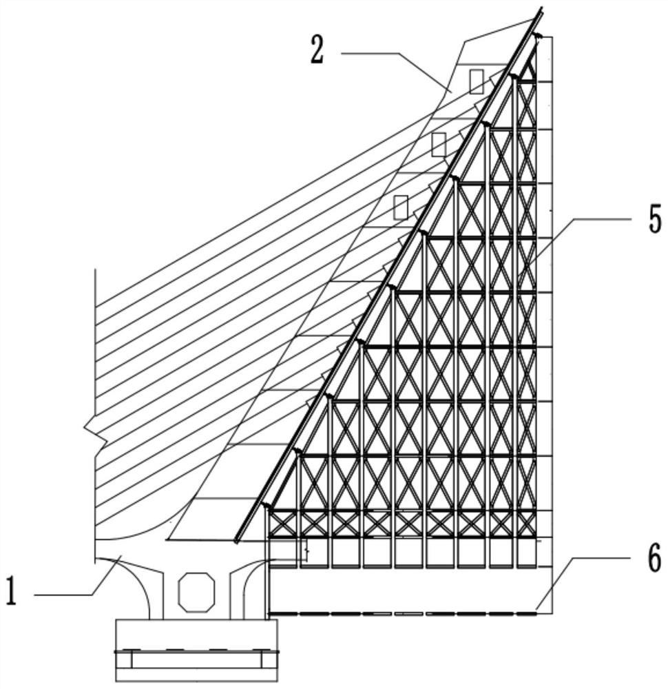 Construction method of cable-stayed bridge without back cables