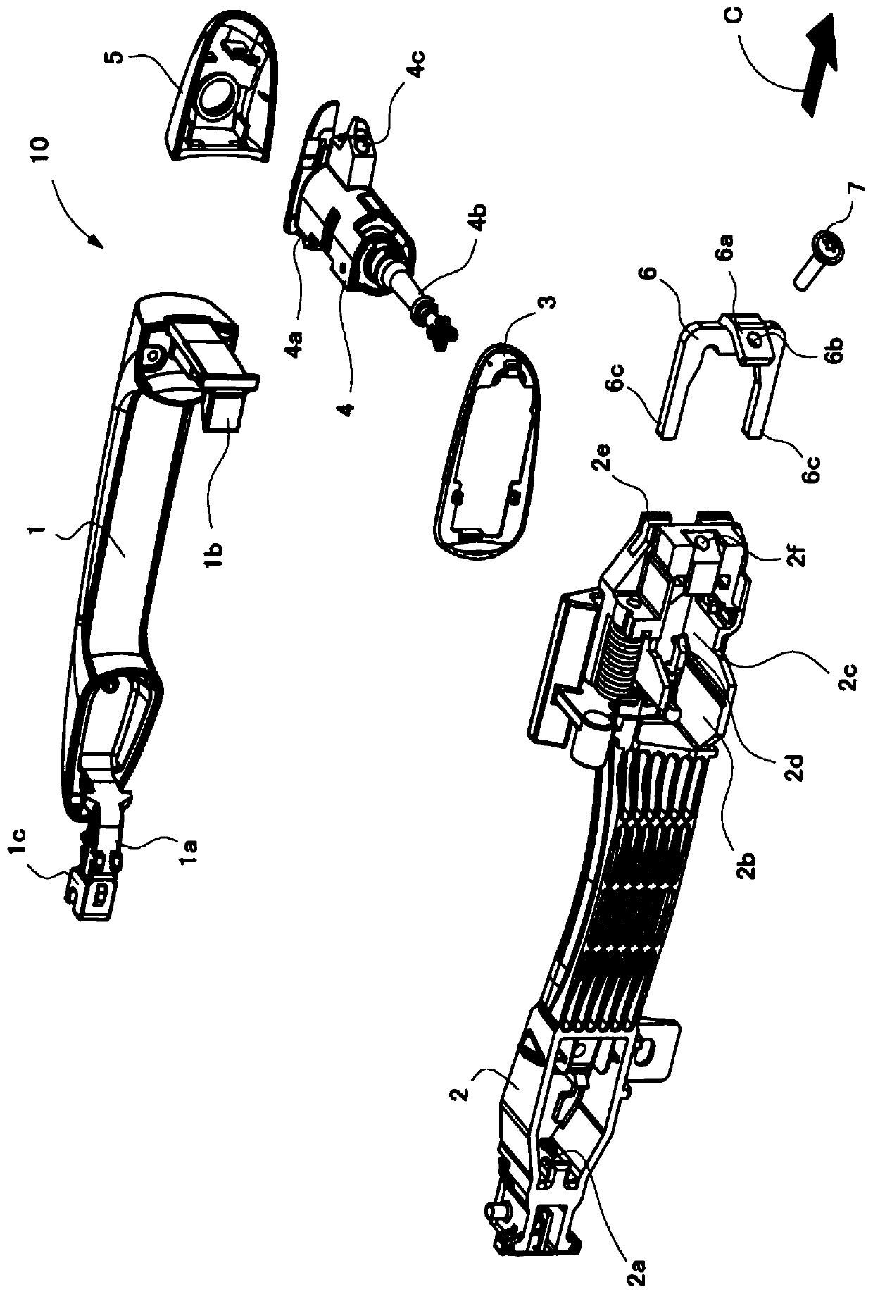 The installation structure of the lock cylinder