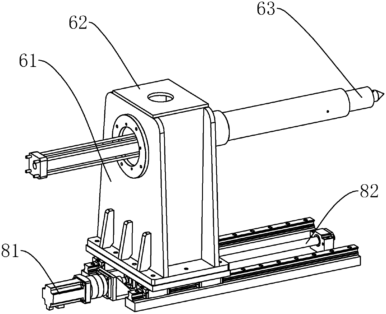 An assembly device for motor rotor and stator