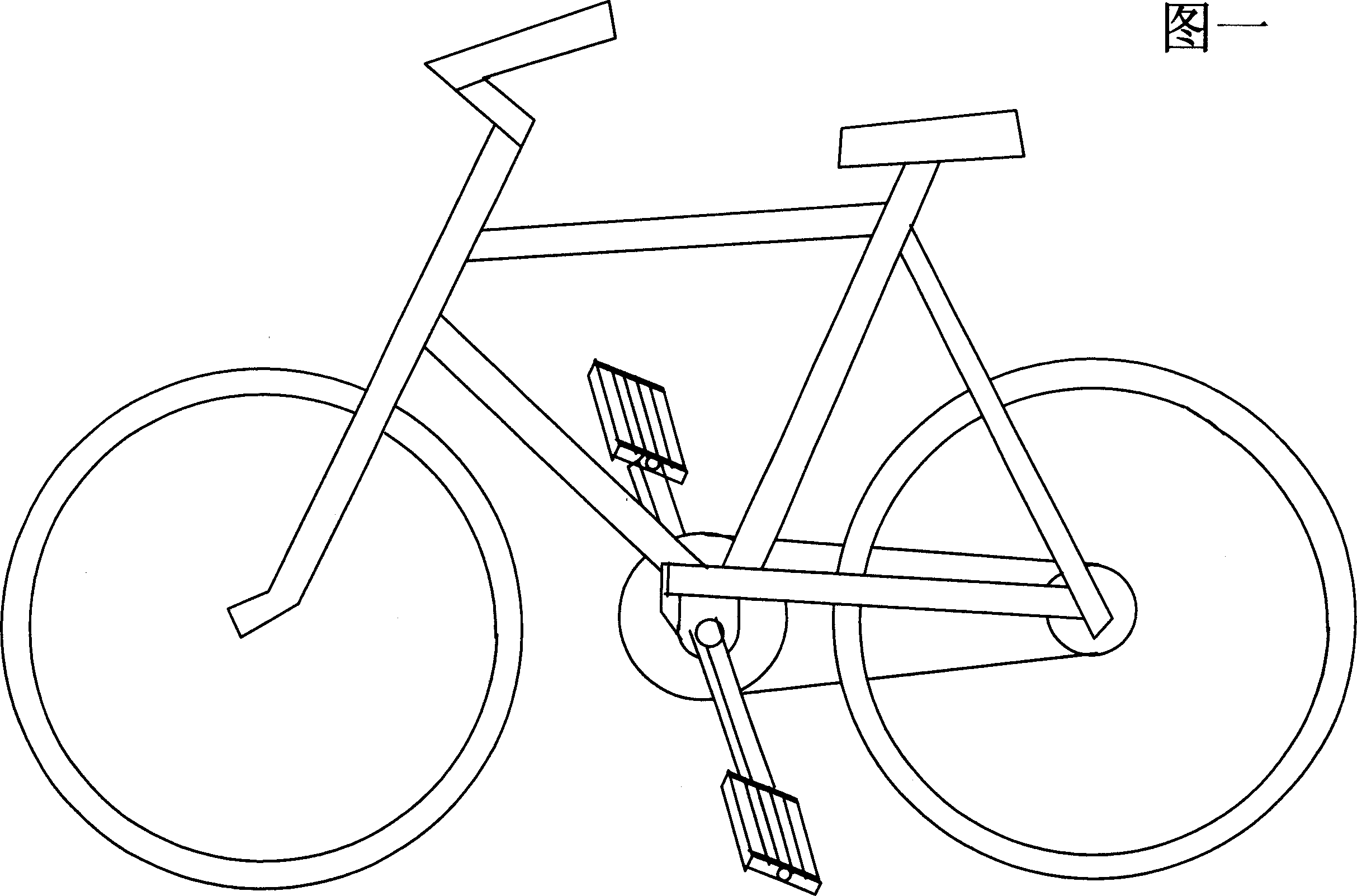 Foot controlled speed changing device for bicycle