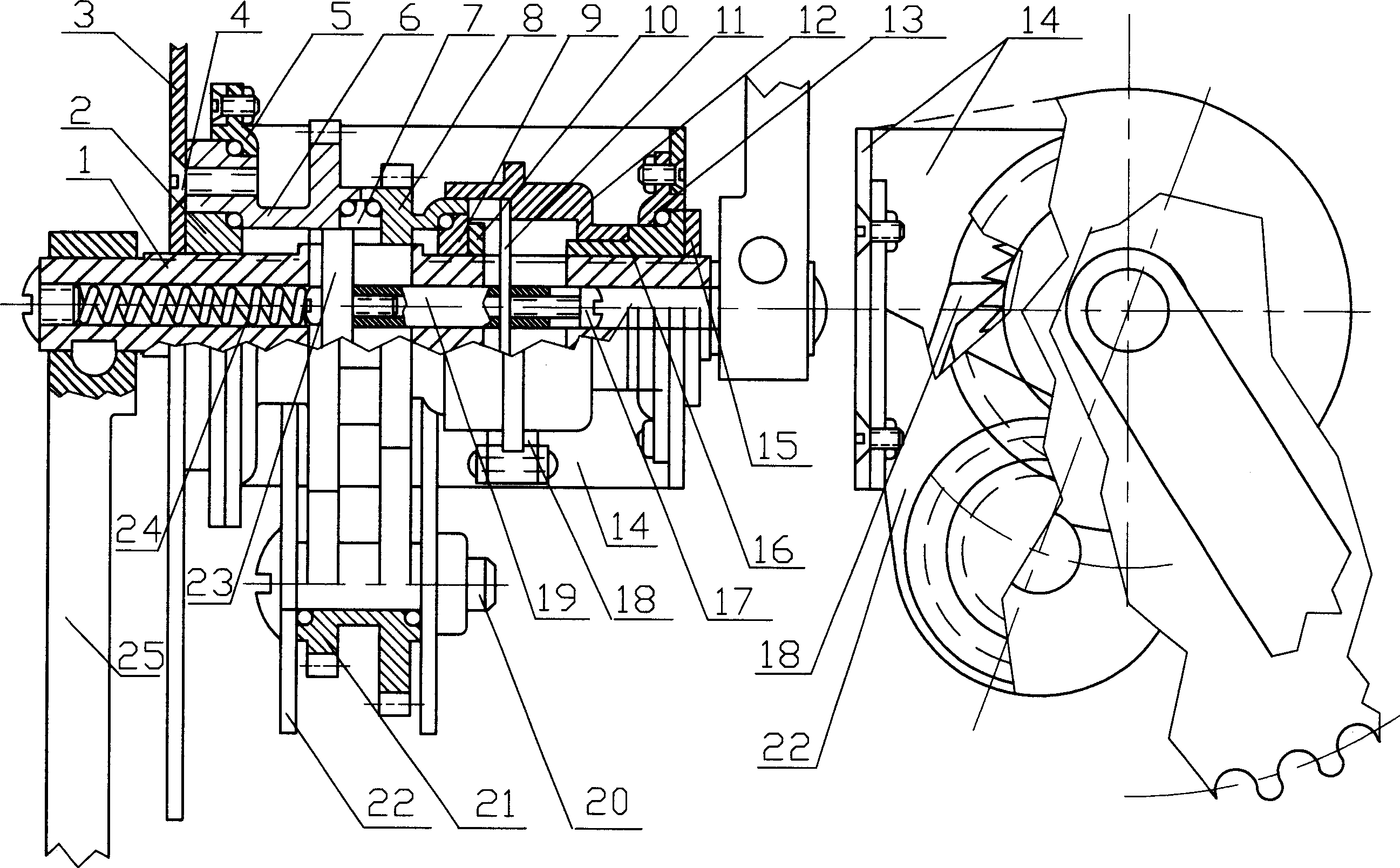 Foot controlled speed changing device for bicycle