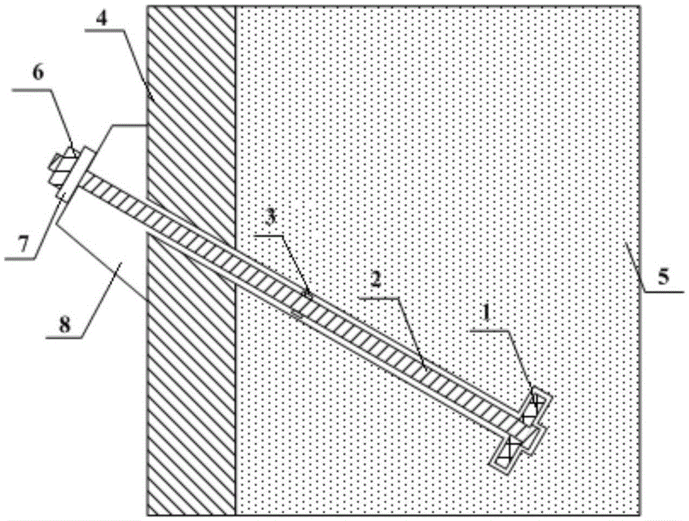 Enlarged shape memory alloy anchor rod and anchoring construction process thereof