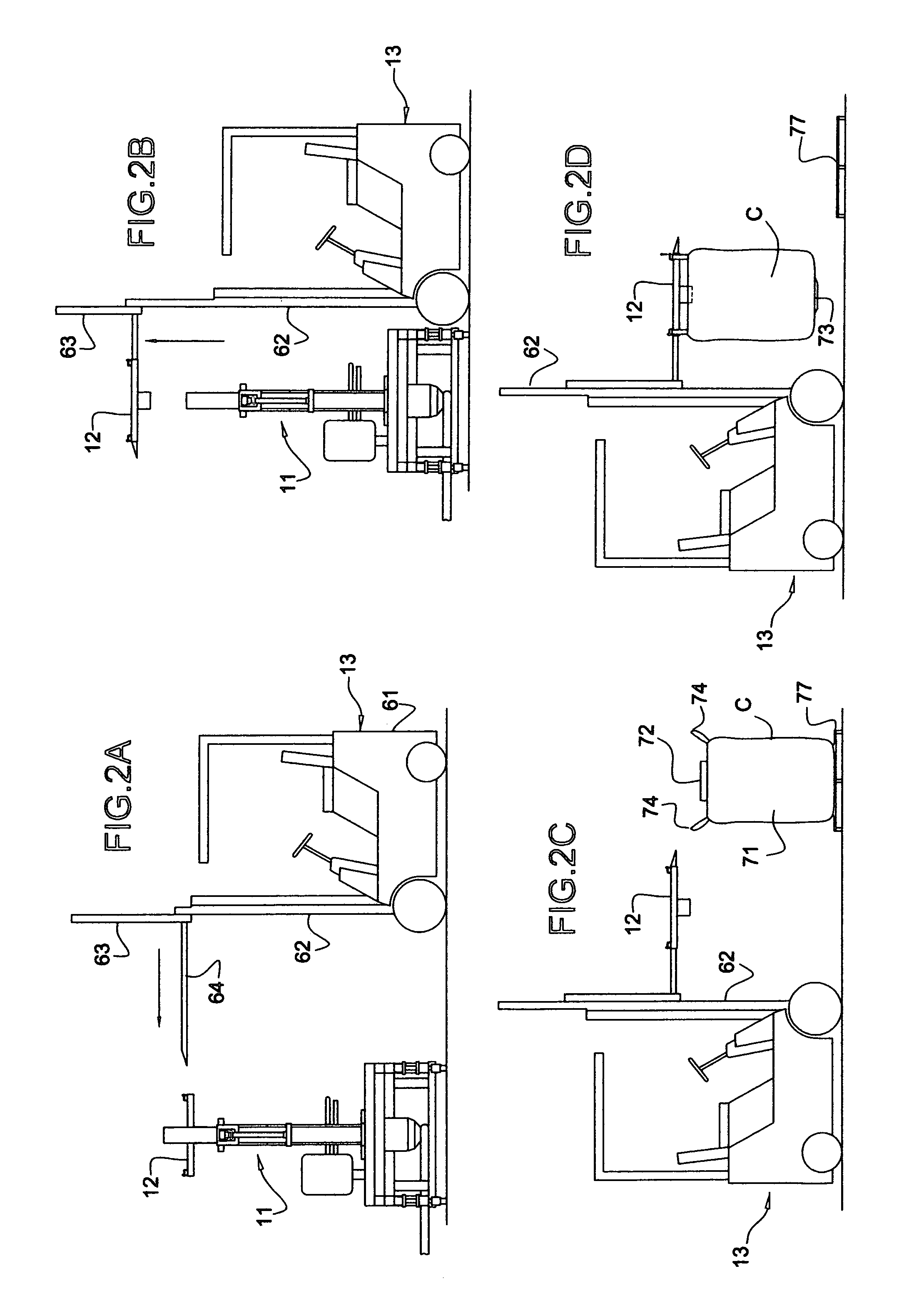 System and method for handling containers of bulk particulate materials