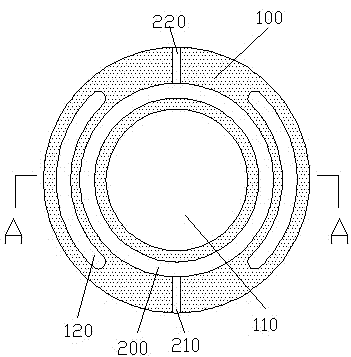 Cylinder wall variable heat conduction structure