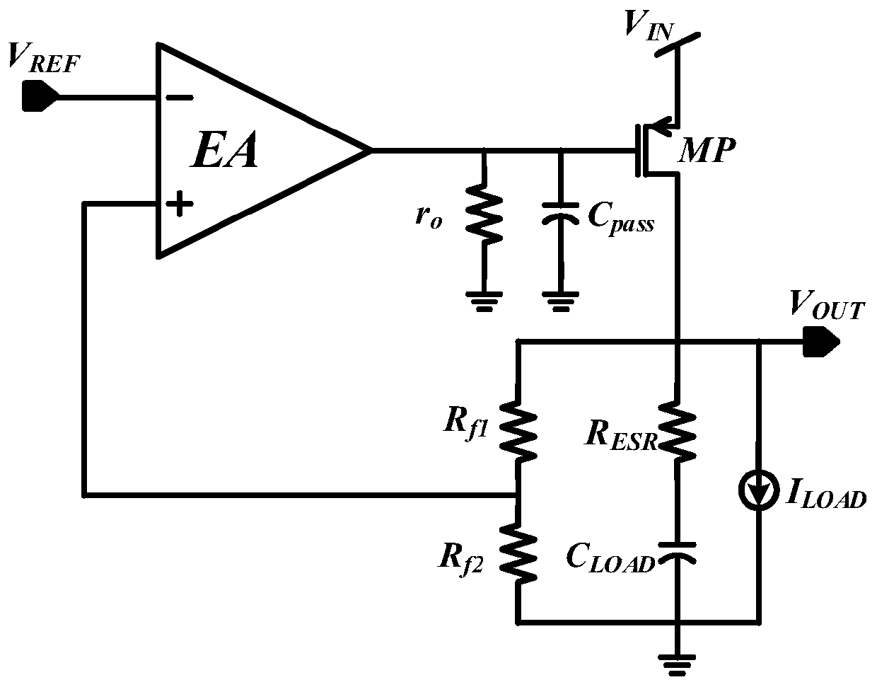 Low dropout linear voltage regulator with wide input voltage range