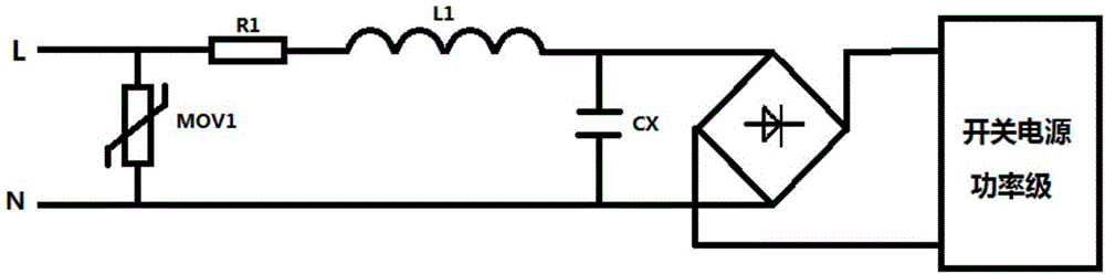 Protection circuit for lightning surge