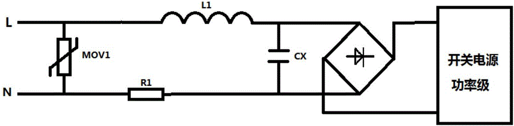Protection circuit for lightning surge
