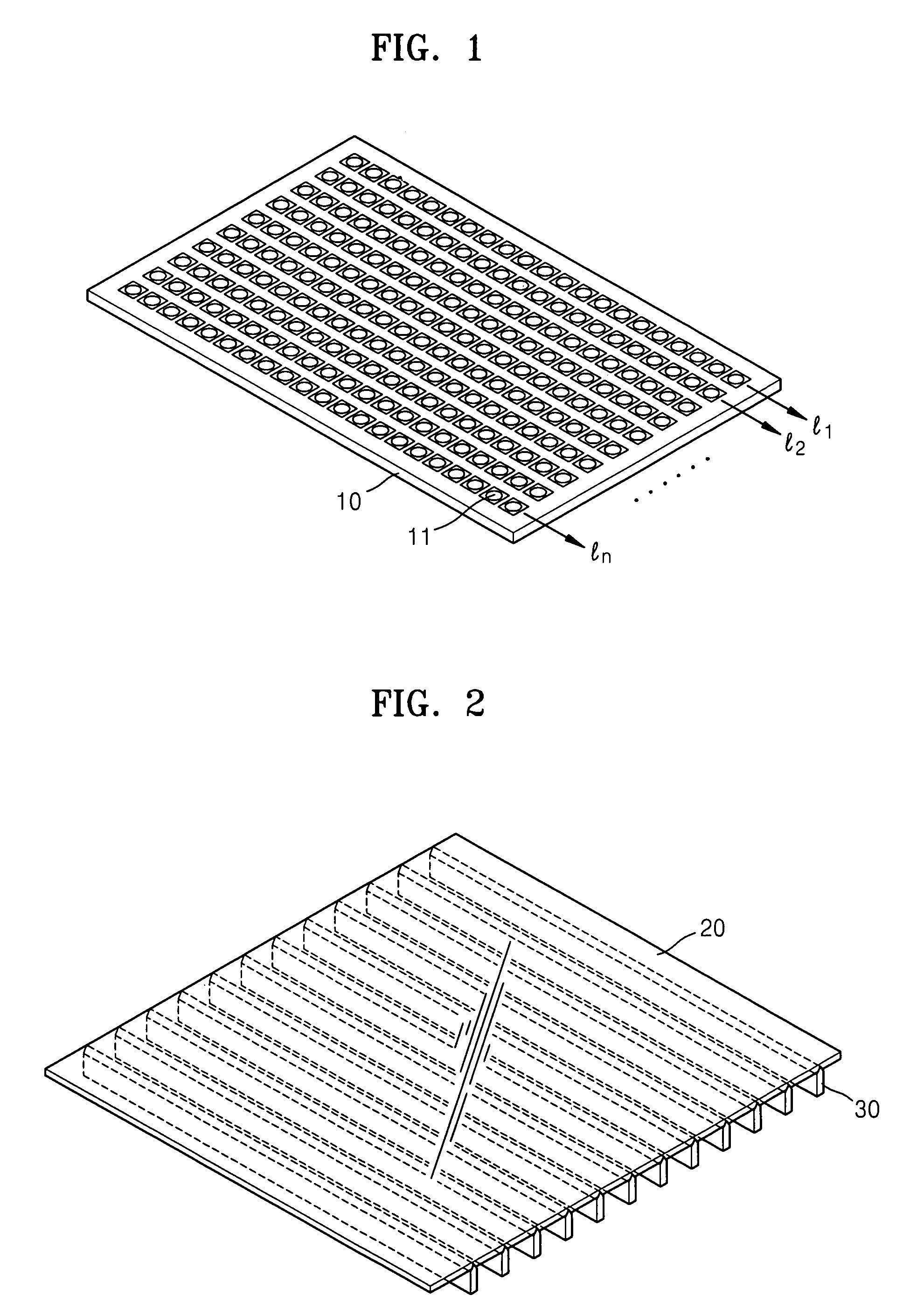 Backlight unit and liquid crystal display employing the same, comprising at least one barrier rib between point light sources, substantially inserted into a diffusion plate