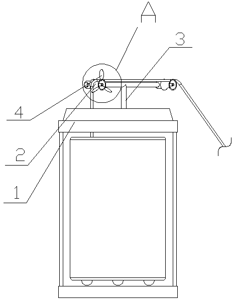 Device for removing short down and dust accumulated at bellmouth of coiler of cotton carding machine