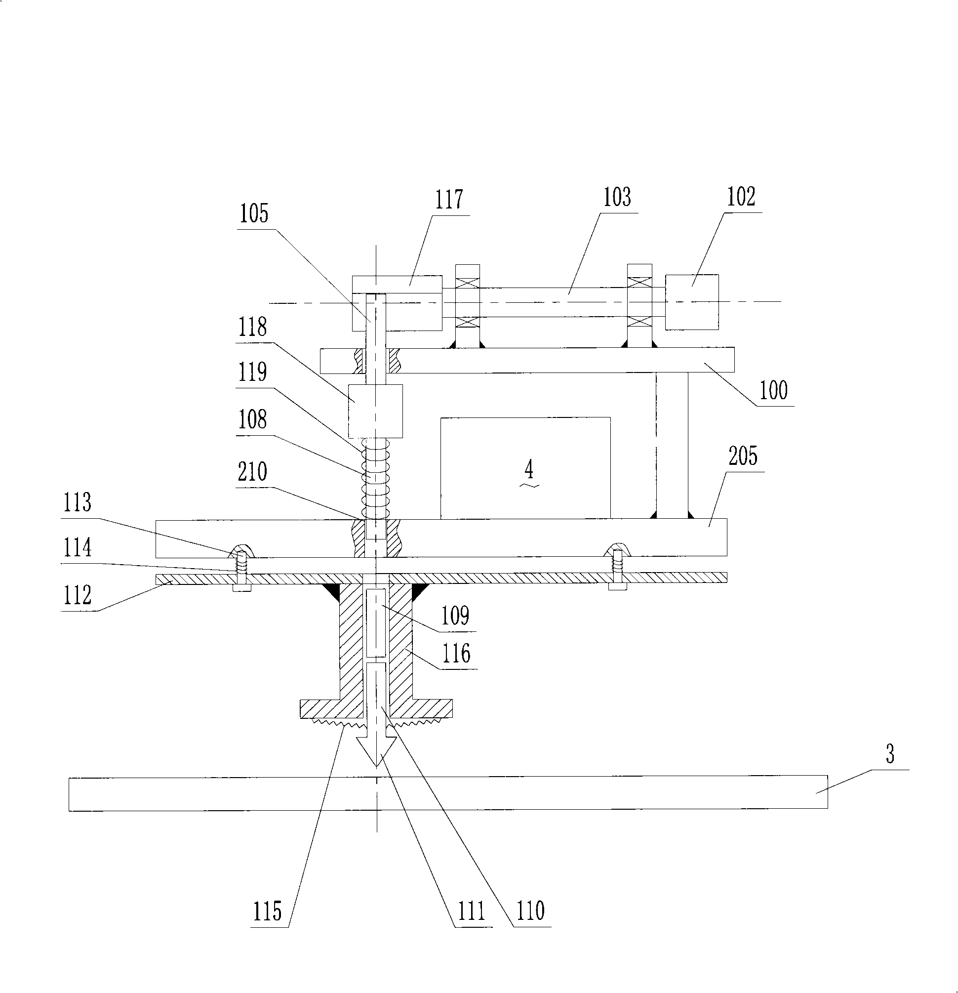Working head of device for processing surface of stone