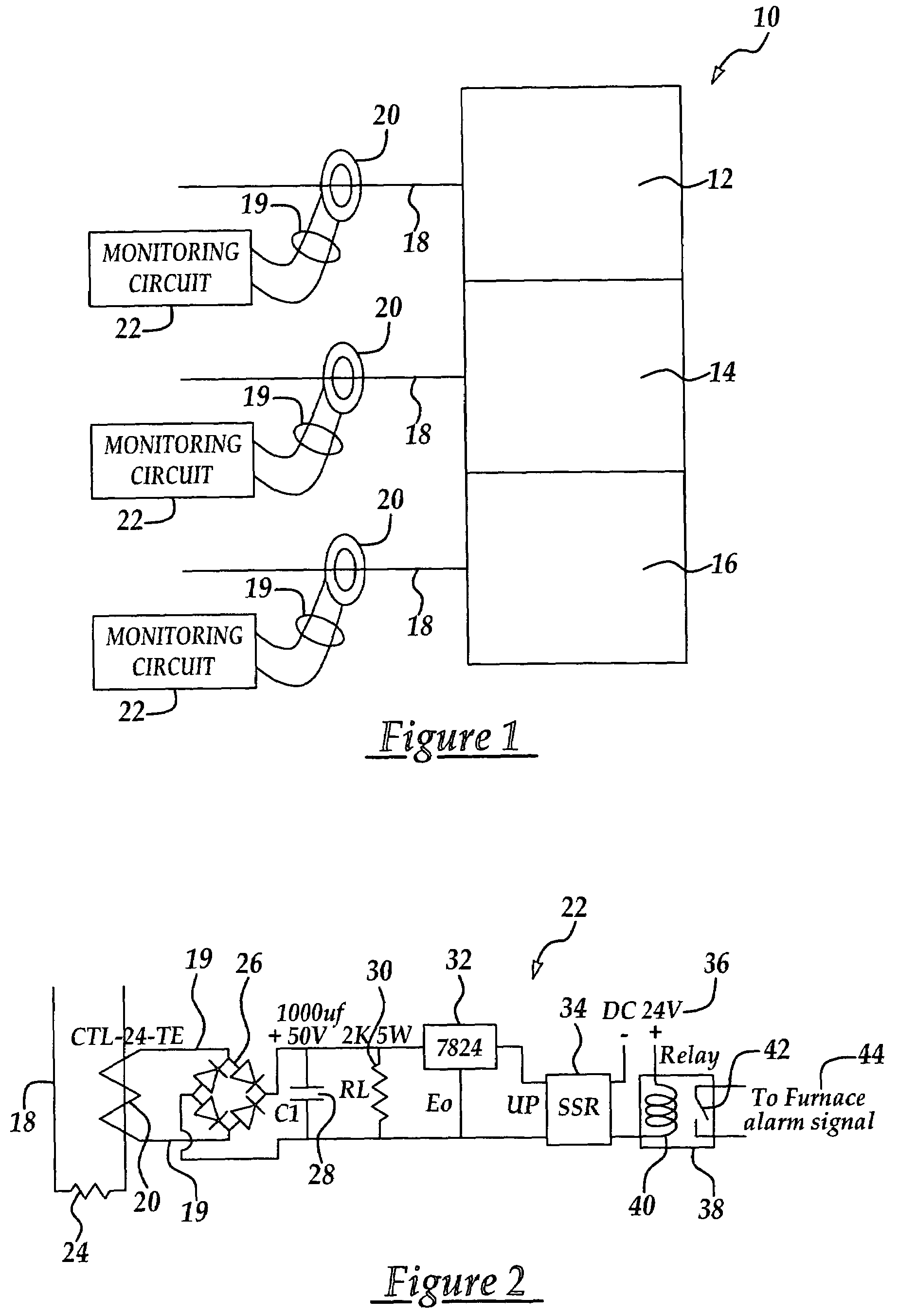 Method and apparatus for real time monitoring of an electric furnace heating coil