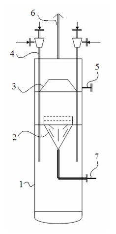 Top-spraying self-priming regeneration tower