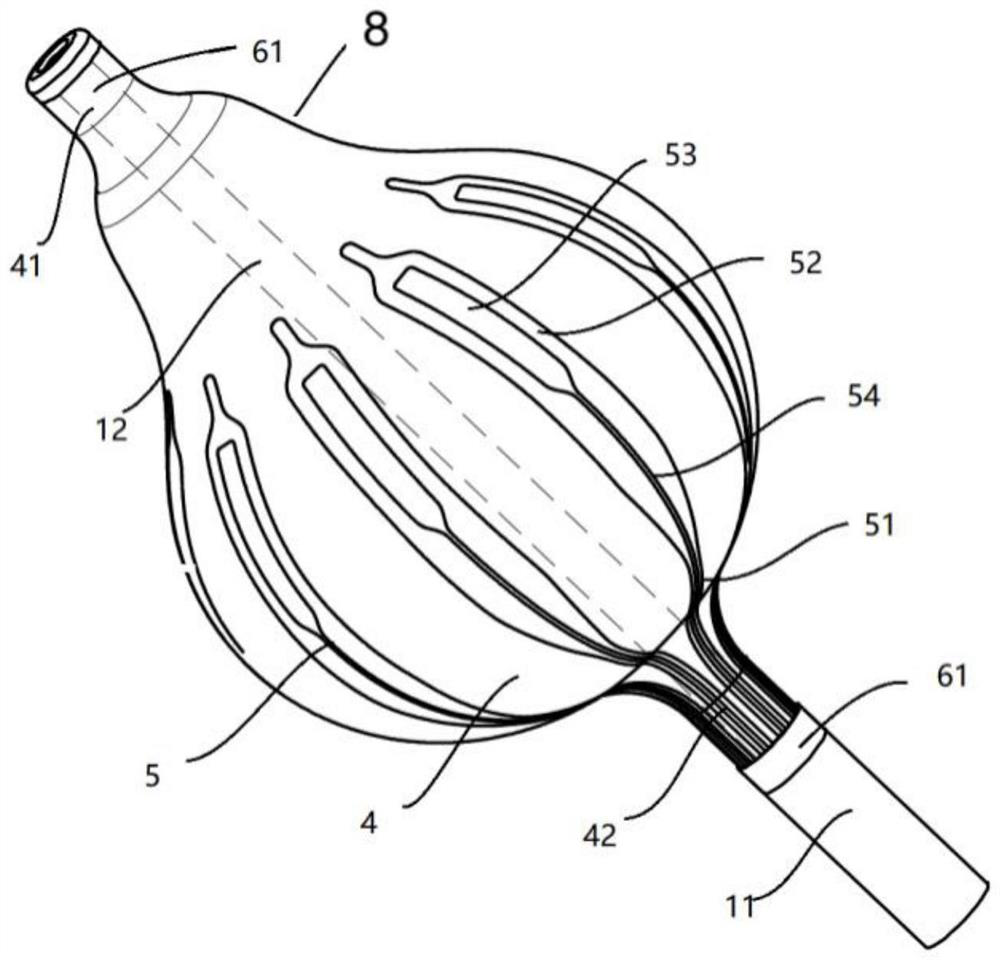 Heart electric pulse partition balloon catheter device