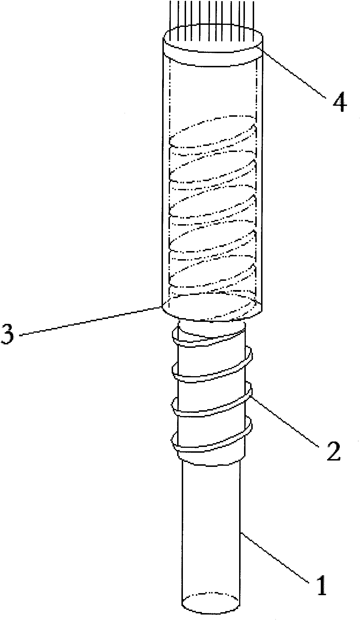 Manufacture method for chalk with telescopic holding handle
