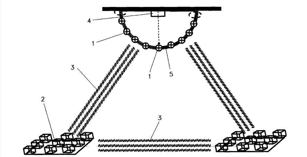 Manual fish reef device of island-and-reef ocean fishing area and distribution method thereof