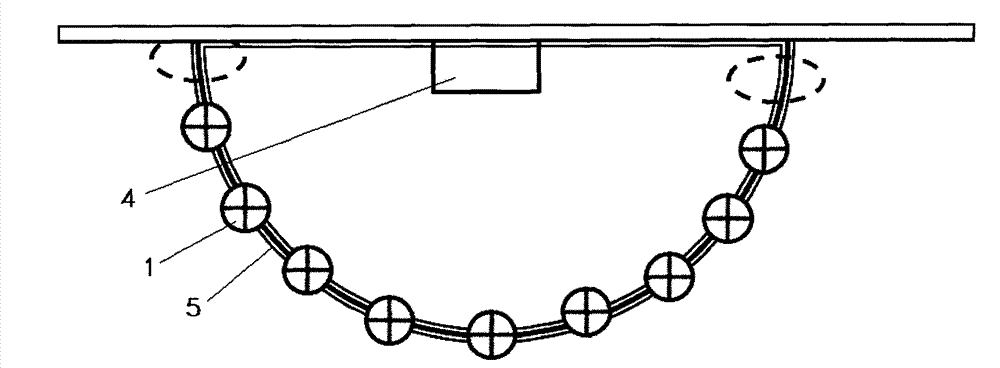 Manual fish reef device of island-and-reef ocean fishing area and distribution method thereof