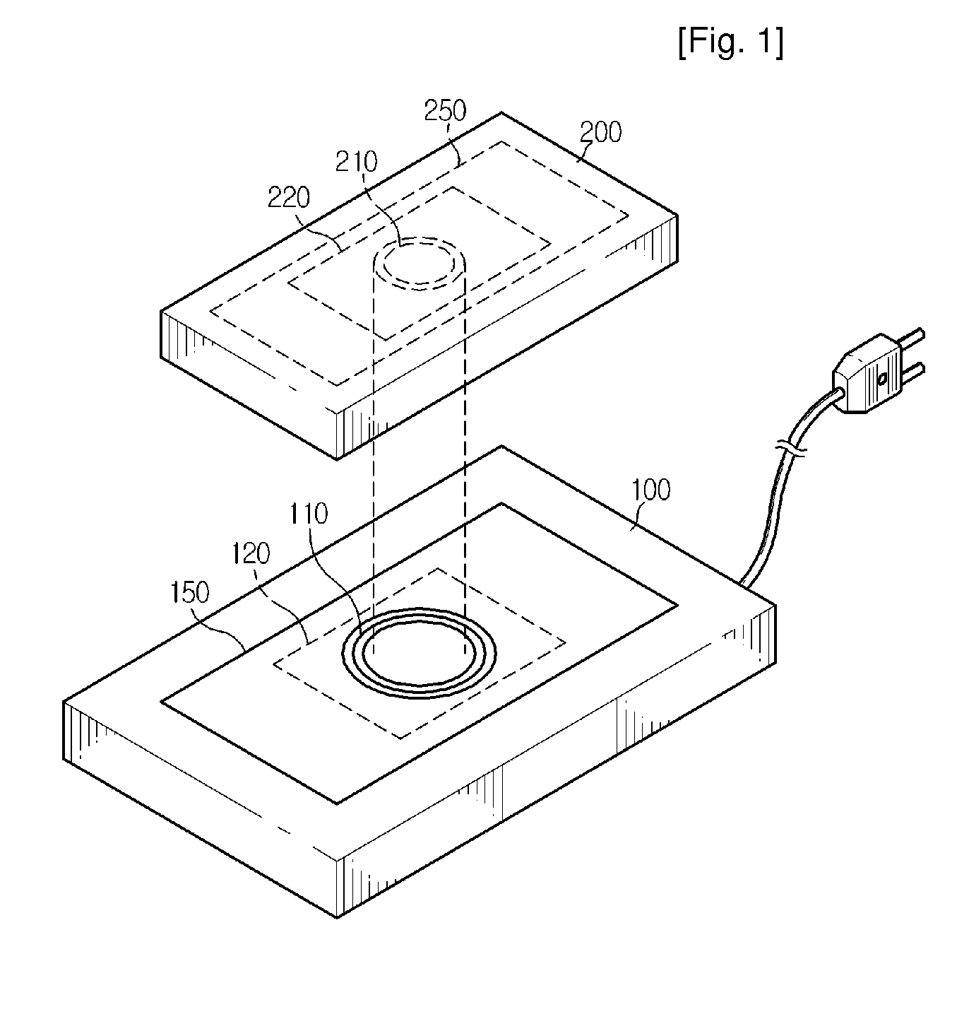 Contactless charging method for charging battery