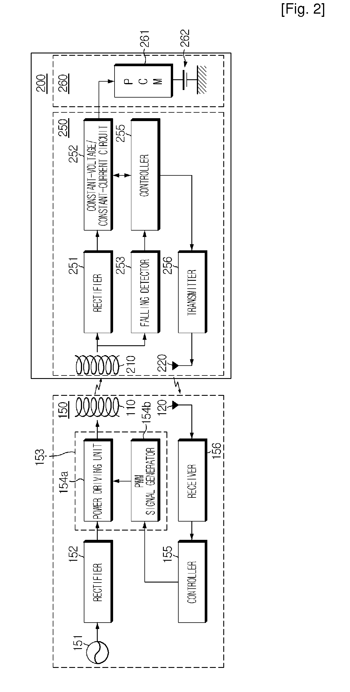 Contactless charging method for charging battery