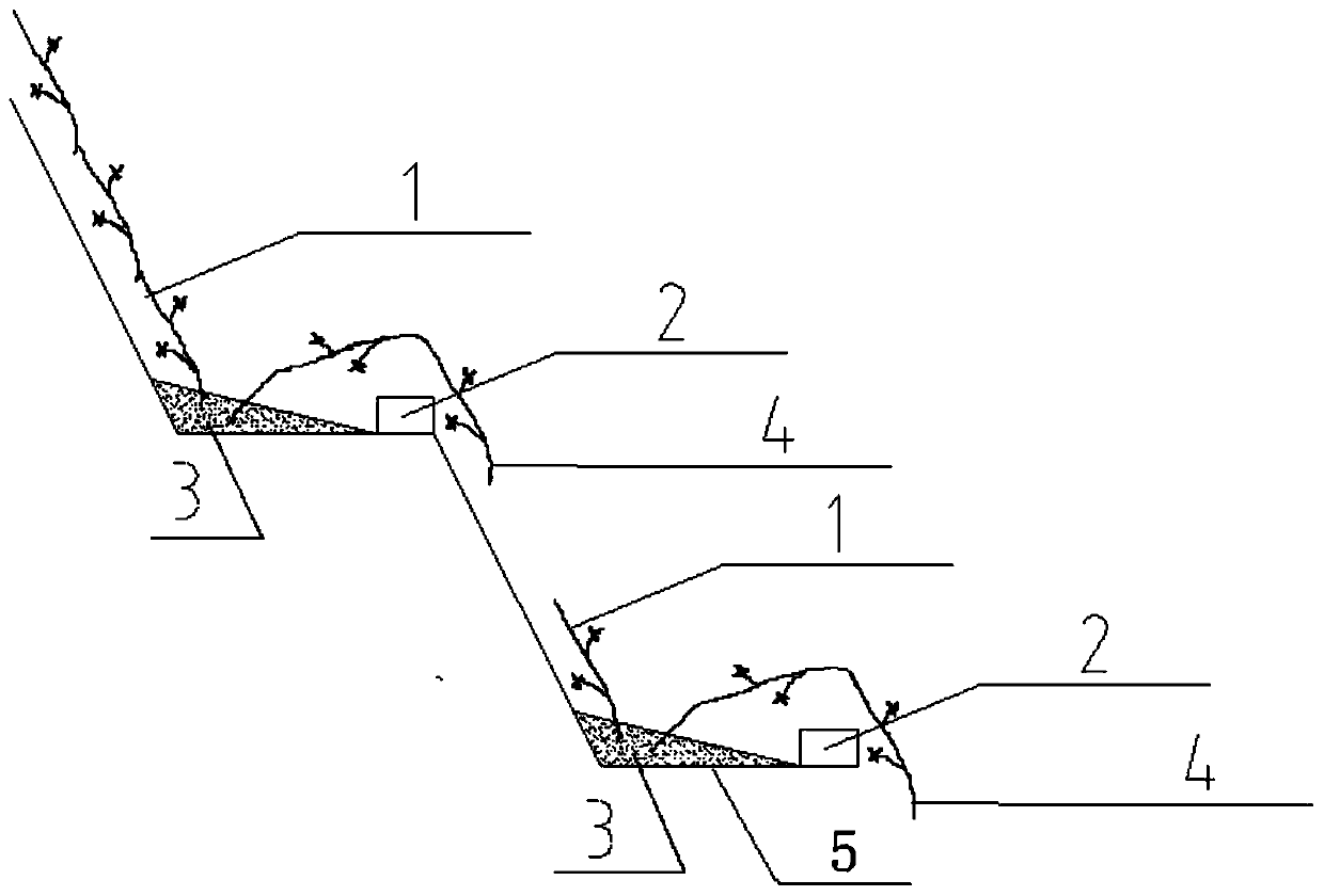 Simple open-pit mine side slope governing and greening method