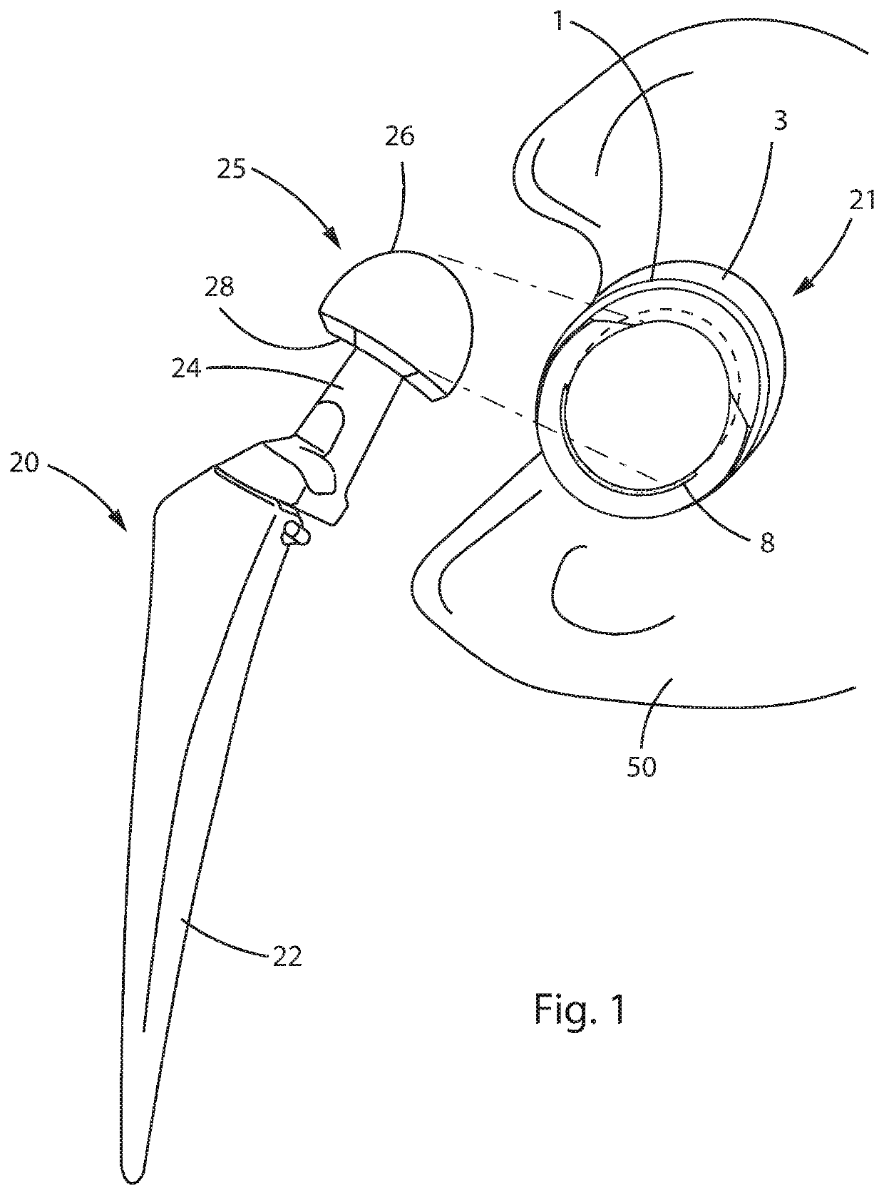 Constrained acetabular liner