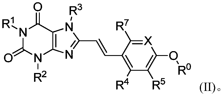 8-substituted aromatic ring vinyl xanthine derivative and application thereof