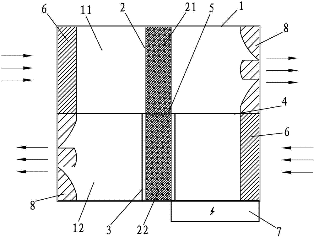 Non-water-adding type humidifying device and method thereof