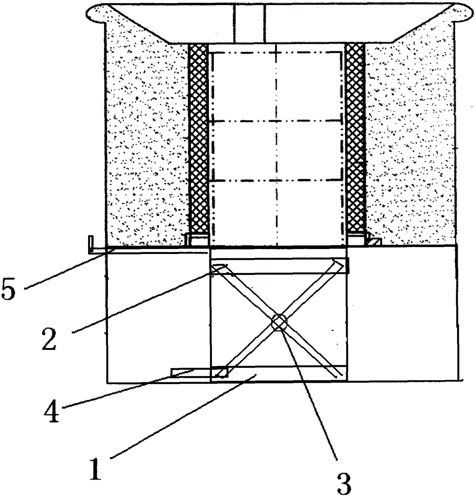 A liftable coal changing device