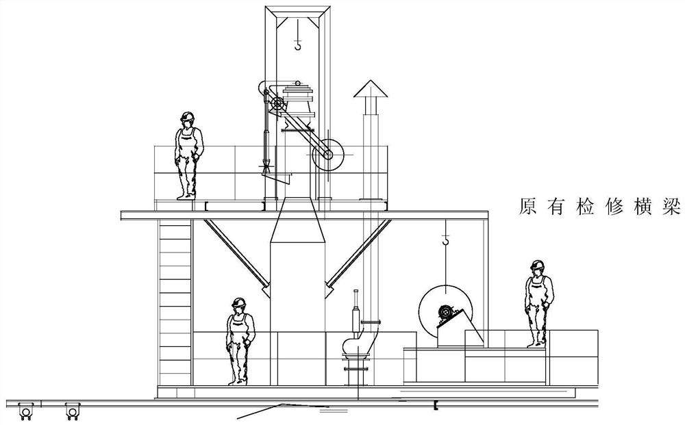 Blast furnace inclined bridge dismantling method