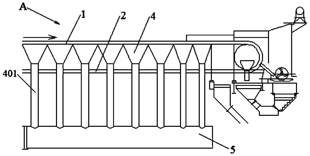 A method and device for multi-point recovery and efficient utilization of waste heat at the tail of a sintering machine