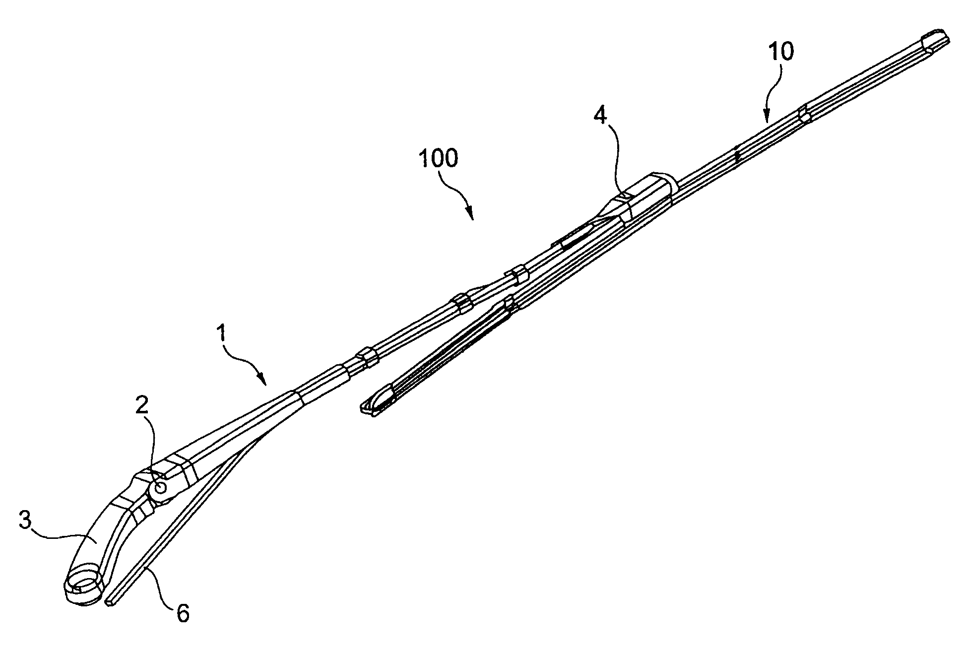 Wiper Blade for Cleaning Windows of Motor Vehicles and Wiper Arm